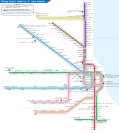 Chicago L route map