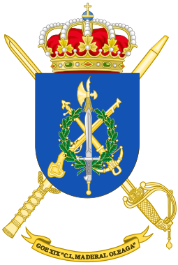 Coat of arms of the 19th Special Operations Group Coat of Arms of the 19th Special Operations Group Maderal Oleaga.svg