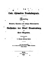 Vorschaubild für Codex diplomaticus Brandenburgensis