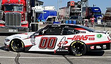 Cole Custer at Pocono Raceway in 2023 Cole Custer's 2023 HAAS Ford Mustang in the NASCAR Xfinity Series.jpg