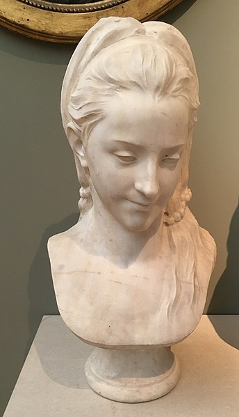 Bust of his wife, Mary.