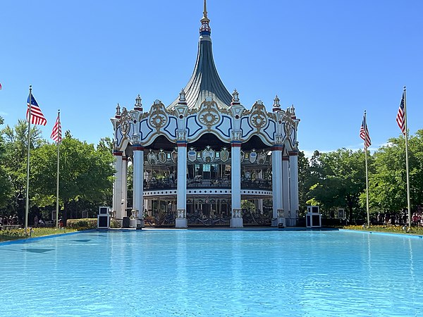 The Columbia Carousel, the icon of the park and the centerpiece of Carousel Plaza.