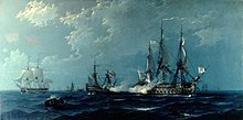 Depiction of the action of 8 April 1740 Combate del navio 'Princesa' contra tres britanicos (19 de abril de 1740) 4025.jpg