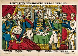 Epinal print of the sovereigns of Europe during the Congress of Paris, 1856 Congres de Paris, 1856.jpg