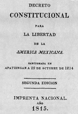 Constitutional decree for the freedom of the Mexican America