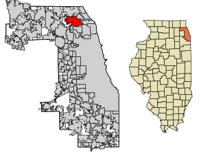 Kart over Glenview (Illinois)