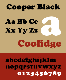 cooper black schrift