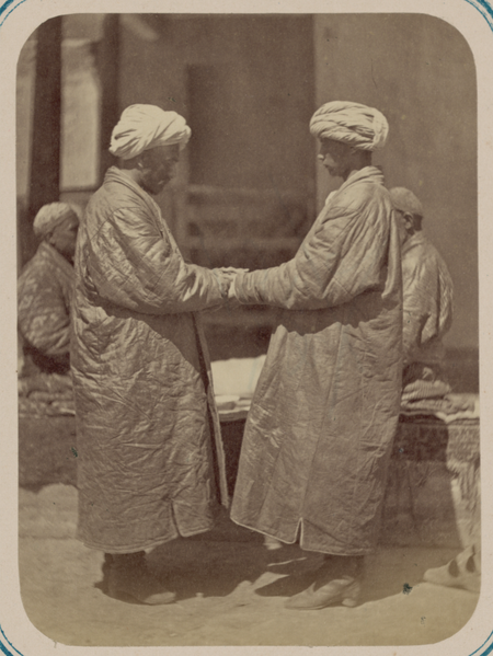 File:Customs of Central Asians. Two Men Greeting Each Other WDL10836.png