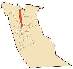 Location of Sidi Aoun commune within El Oued Province