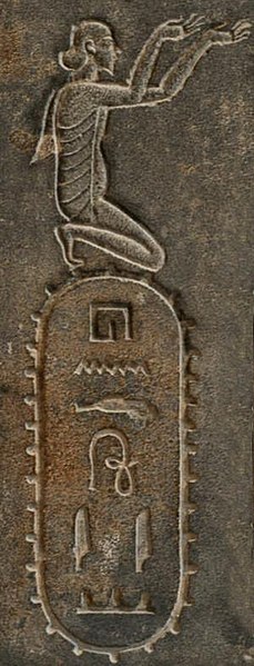 𓉔𓈖𓂧𓍯𓇌 H-n-d-wꜢ-y "India" written in Egyptian hieroglyphs on the Statue of Darius I, circa 500 BCE.