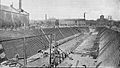 Dry Dock No 2 nearing the end of construction, 1892.