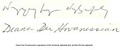 signature de Diana Der Hovanessian