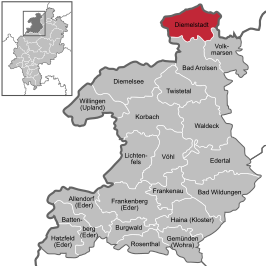 Kaart van Diemelstadt