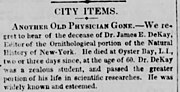 Miniatuur voor Bestand:Dr. James Ellsworth DeKay M.D. (1792-1851) obituary in the New-York Tribune of New York City, New York on 25 November 1851.jpg