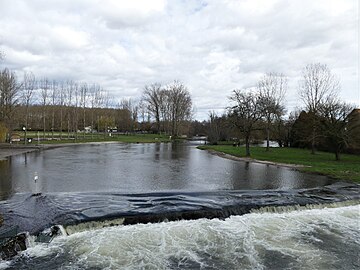 La Dronne à Saint-Aulaye au pont de la RD 38.