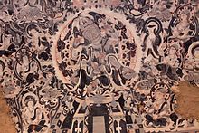 Bodhisattva mural. Chinese work showing Central Asian influence. Mogao Caves, China. Dunhuang Central Asian Bodhisattva.jpeg