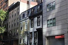 View from west, with the newer apartment building at right E 53 St May 2021 01.jpg