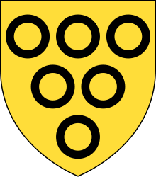 Escutcheon of the Lowther baronets of Swillington (1824) Earl of Lonsdale COA.svg