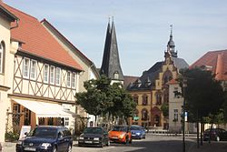 Market square, St christopher's Gereja dan balai kota