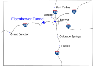 Eisenhower Tunnel Vehicular tunnel in Colorado