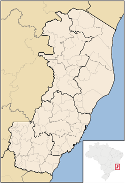 Carte des municipalités de Espírito Santo.