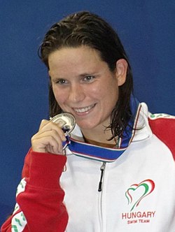 Risztov Éva 2012 májusában a debreceni úszó-Európa-bajnokságon