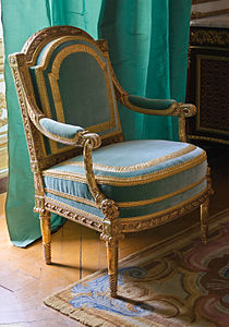 Armchair by Georges Jacob with Chapeau de Gendarme back, Palace of Versailles