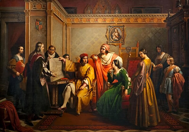 File:Francesco Podesti Leonardo presenta il bozzetto dell'Ultima Cena al Duca di Milano Ludovico il Moro.jpg