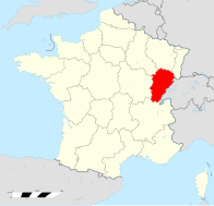 Франш-Конте на карте Франции