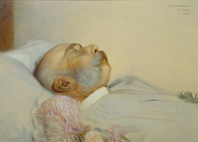 File:Franz von Matsch - Kaiser Franz Joseph I. auf dem Sterbebett - 3300 - Kunsthistorisches Museum.jpg