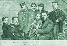 Семья Гарибальди в 1878 году