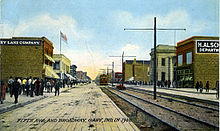 5th Ave. and Broadway in 1908 GaryIndiana-FifthAve-Broadway-1909-SS (S Shook CollectionO.jpg