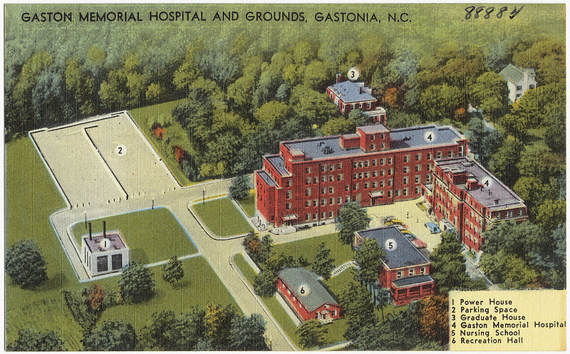 File:Gaston Memorial Hospital and grounds, Gastonia, N.C. (5812023072).jpg