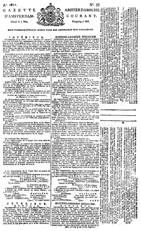 Doe mijn best Viskeus Verstrooien File:Gazette d'Amsterdam = Amsterdamsche courant 07-05-1811 (IA ddd  010247131 mpeg21).pdf - Wikimedia Commons