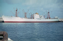 German motor vessel Lindenstein of the Bremer North German Lloyd - 1968.png
