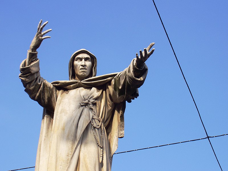 صورة:Girolamo Savonarola statue - Ferrara, Italy.JPG