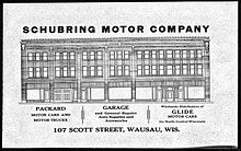 1916 Advertisement for a Wausau Wisconsin Glide Dealership serving North Central Wisconsin Glide auto deler wausau wi 1916.jpg