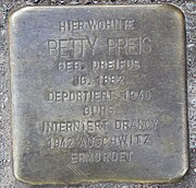 Stolperstein für Betty Preis