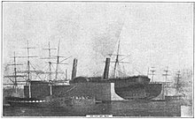 The Great Balance Dock with Adriatic aboard, perhaps for installation of her initial copper bottom in 1856 Great Balance Dock with Adriatic.jpg