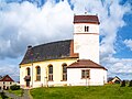 Dorfkirche Grethen (Kirche (mit Ausstattung), Kirchhof mit Einfriedung, dazu Heiste und Treppe, mit Grabmalen und Denkmal für die Gefallenen des 1. Weltkrieges)