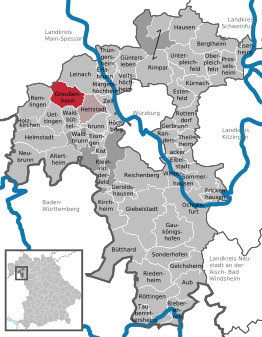 Kaart van Greußenheim