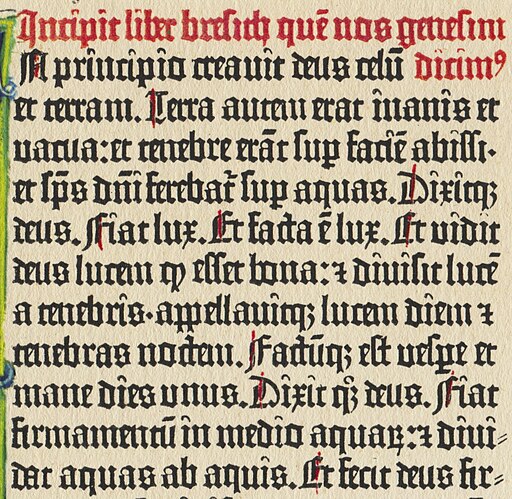 Gutenberg Bible B42 Genesis cropped