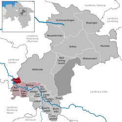 Häuslingen - Carte