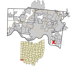 Hamilton County Ohio Incorporated and Unincorporated areas Salem Heights highlighted.svg