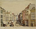 Korte Burchtstraat gezien vanaf de Grote Markt, 1873