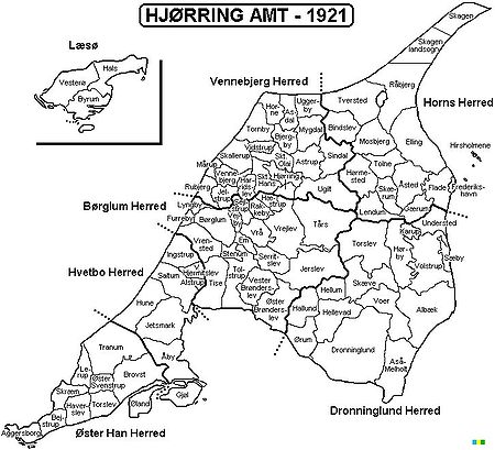 Hjørring Amt: Amtmænd, Hjørring Amt omkring 1900, Kilder