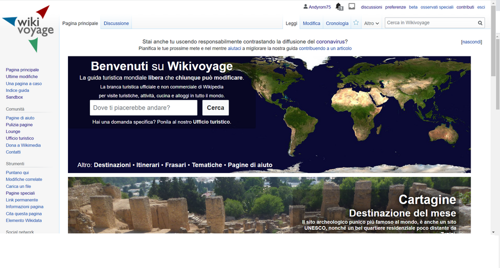 Homepage Wikivoyage