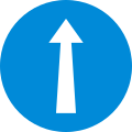 Indian Road Sign compulsory ahead.svg