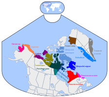 Distribució de dialectes inuktitut