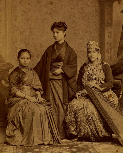 The first licensed female doctors in India, Syria and Japan. Anandibai Joshee (Indian), Kei Okami (Japanese), Sabat Islambooly (Kurdish Jew from Syria)[14] - October 10, 1885